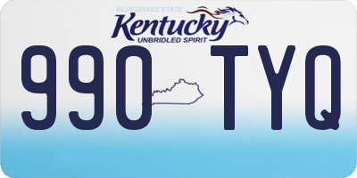 KY license plate 990TYQ