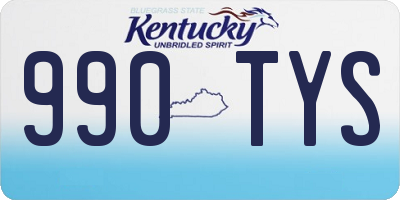 KY license plate 990TYS
