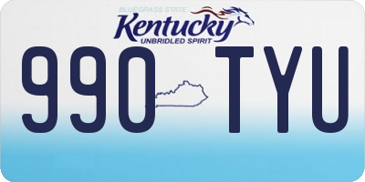 KY license plate 990TYU