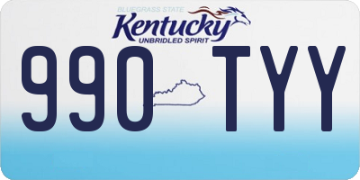 KY license plate 990TYY