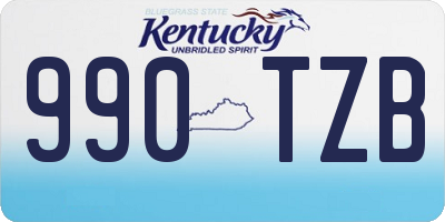 KY license plate 990TZB