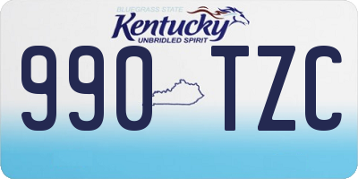 KY license plate 990TZC