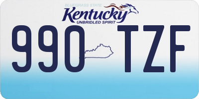 KY license plate 990TZF