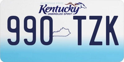 KY license plate 990TZK