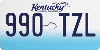 KY license plate 990TZL