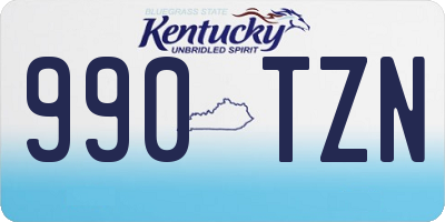 KY license plate 990TZN