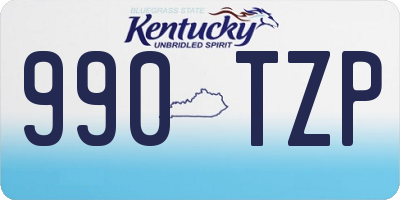 KY license plate 990TZP
