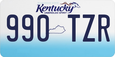 KY license plate 990TZR