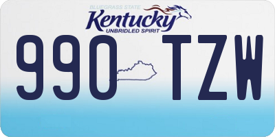 KY license plate 990TZW