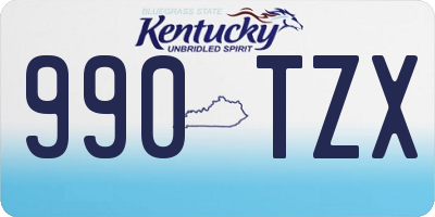 KY license plate 990TZX