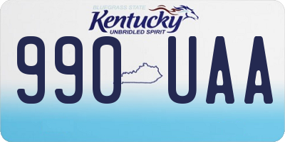 KY license plate 990UAA