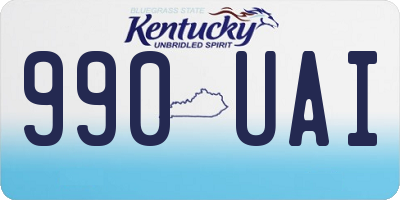KY license plate 990UAI