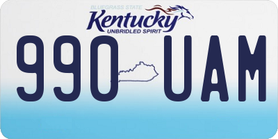 KY license plate 990UAM