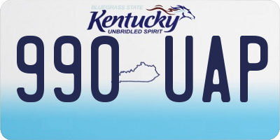 KY license plate 990UAP