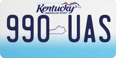 KY license plate 990UAS