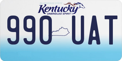 KY license plate 990UAT