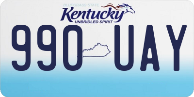KY license plate 990UAY