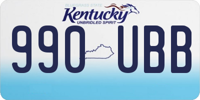 KY license plate 990UBB