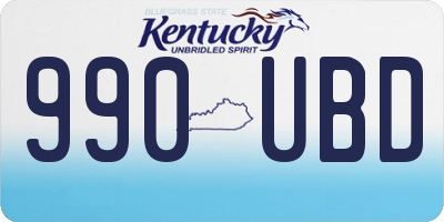KY license plate 990UBD
