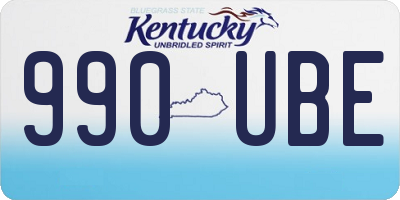 KY license plate 990UBE