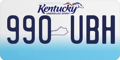 KY license plate 990UBH