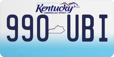 KY license plate 990UBI