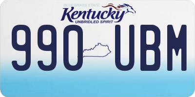 KY license plate 990UBM