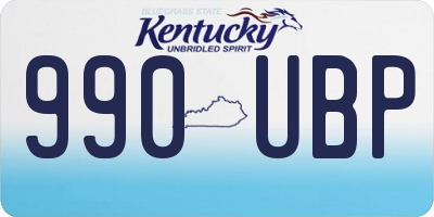 KY license plate 990UBP