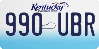 KY license plate 990UBR