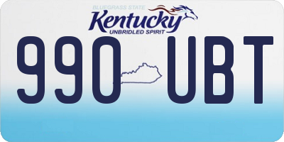 KY license plate 990UBT