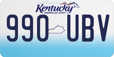 KY license plate 990UBV
