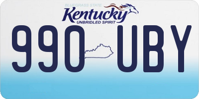 KY license plate 990UBY