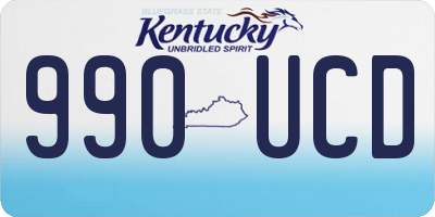 KY license plate 990UCD