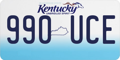 KY license plate 990UCE