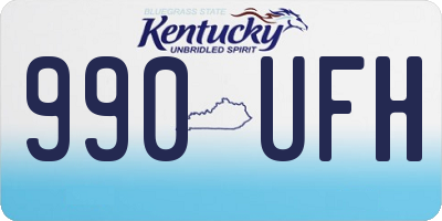 KY license plate 990UFH