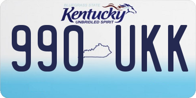 KY license plate 990UKK