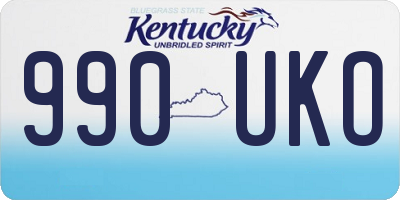 KY license plate 990UKO
