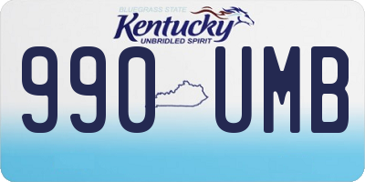 KY license plate 990UMB
