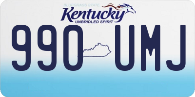 KY license plate 990UMJ
