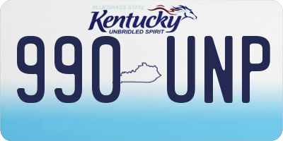 KY license plate 990UNP
