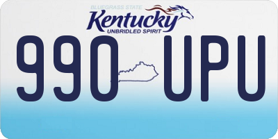 KY license plate 990UPU