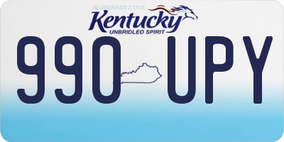 KY license plate 990UPY