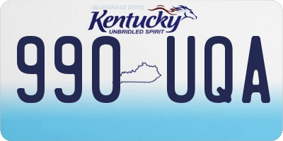 KY license plate 990UQA