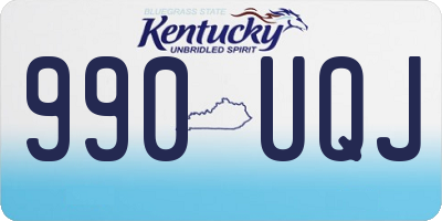 KY license plate 990UQJ