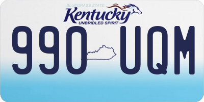 KY license plate 990UQM