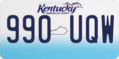 KY license plate 990UQW