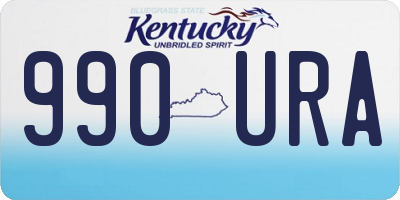 KY license plate 990URA