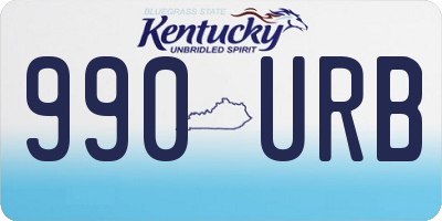 KY license plate 990URB