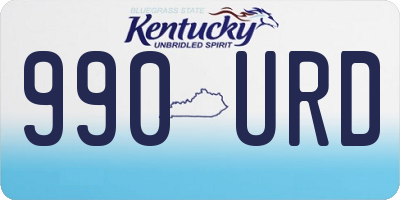 KY license plate 990URD