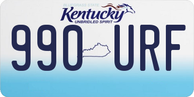 KY license plate 990URF